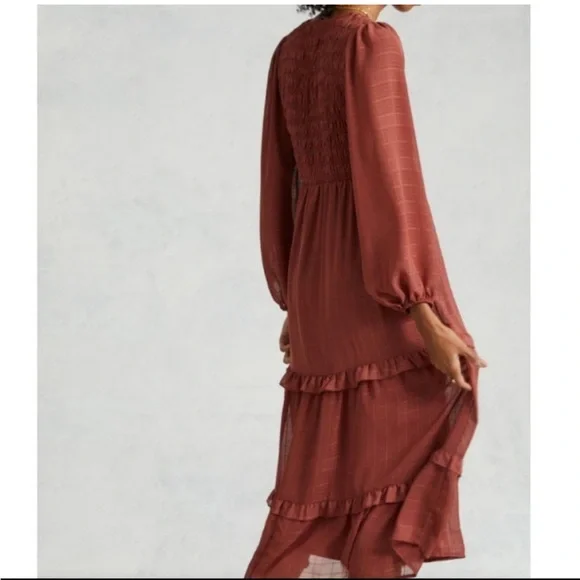 Anthropologie By the River Tiered Ruffled Maxi Dress size S - Picture 4 of 15